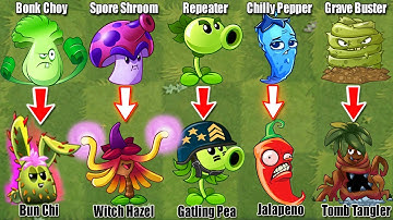 PvZ 2 Discovery - Every New Plant Evolution NOOB - PRO - HACKER