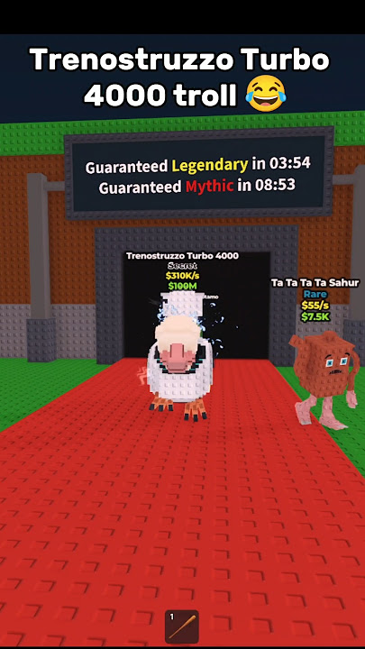 Trenostruzzo Turbo 4000 troll in steal a brainrot 😱 #roblox #stealabrainrot