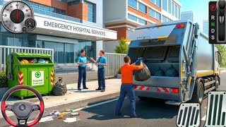 🚛 Garbage Truck Dumps Waste at Hospital Disposal Area | Dump Truck Gameplay Simulation