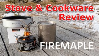 FIREMAPLE  FMS300T mini gas stove,  Alti 600 ml Pot & Frost 6' frypan