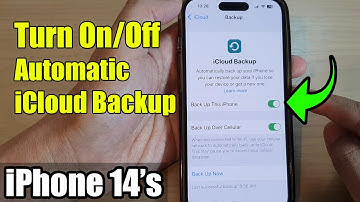 iPhone 14/14 Pro Max: How to Turn On/Off Automatic iCloud Backup