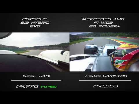 LMP1 vs F1 | Porsche 919 Hybrid EVO vs Mercedes F1 W08 Hybrid EQ Power+ @ Spa-Franchorchamps