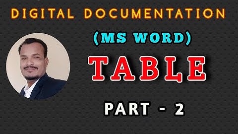 MS WORD table Part - 2 || delete columns and rows in table || Splitting and Merging || By Ravi sspet