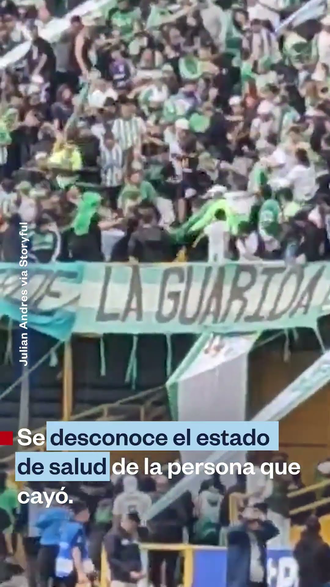 Partido de Atlético Nacional vs Fortaleza se ve empañado por accidente en tribunas