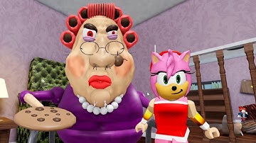 Sonic Amy Vs ESCAPE EVIL GRANDMA! (FIRST PERSON OBBY) Walkthrough and All Jumpscares