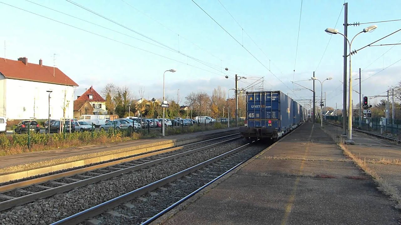 Passages de trains et tram à Lutterbach.