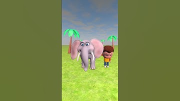 Funny cow,cartoon elephant and cougar