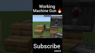 Working Machine gun in minecraft🔥#shorts#minecraft#ytshorts#viral#trending
