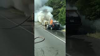 Car fire. #firefighter #carfire #emt #fyp #viral #jobs
