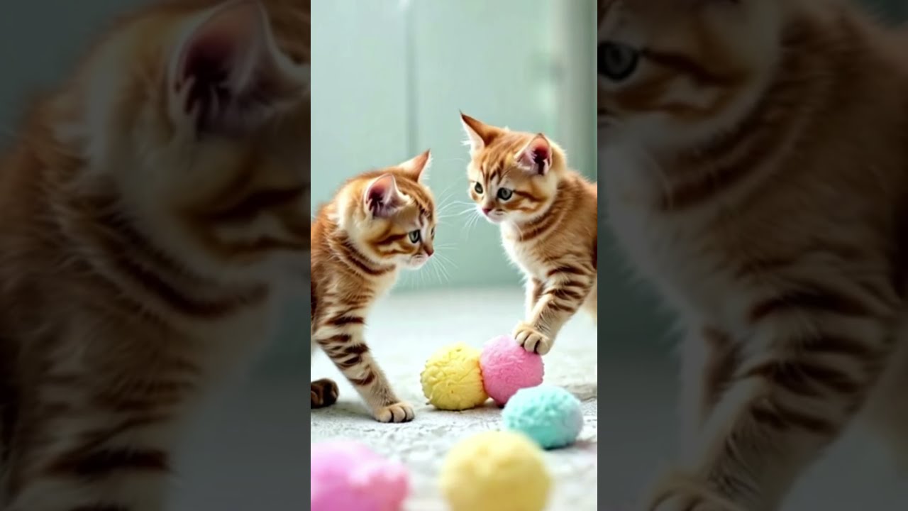 Kitten Vs Mirror The Cutest Battle Ever Funny AI Short Aishorts