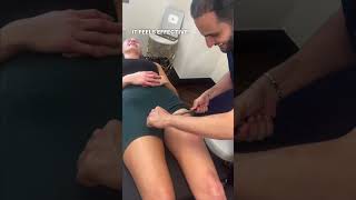 Muscle Scraping Her Knots Out - Deep Tissue Massage - Knee Pain - Beverly Hills Chiropractor