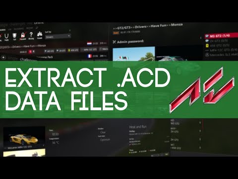 How to extract .acd files and repack them with Assetto Corsa Content Manager