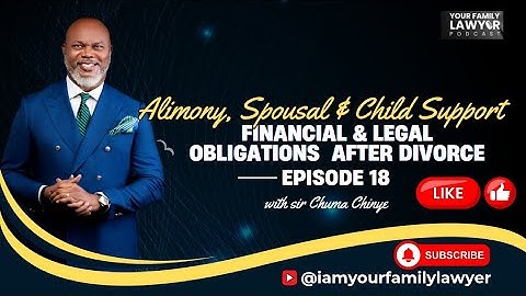 Alimony , Spousal & Child support - Financial & Legal Obligation after Divorce - Episode 18