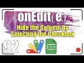 Onedite  hide the column by selecting the checkbox  apps script  g sheets