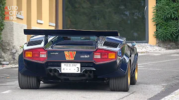 Valentino Balboni driving the Lamborghini Countach Walter Wolf Edition - Villa d'Este 2021