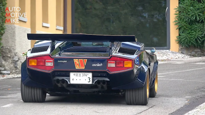 Valentino Balboni driving the Lamborghini Countach...