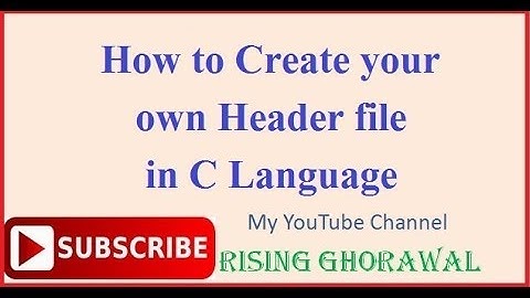 How to make your own header file in C language (in Hindi)