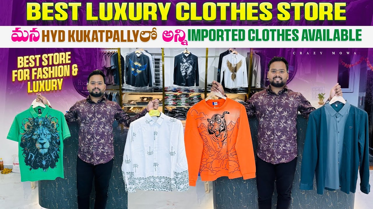 Best luxury clothes store in Hyderabad/ imported clothes available rich look men’s studio  
