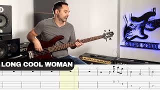The Hollies - Long Cool Woman (In a Black Dress) | Bass Cover with Tab | Lesson | Tutorial |