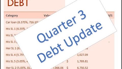 Quarter 3 debt update
