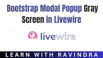 Bootstrape Modal Popup gray screen issue in livewire laravel #laravellivewire