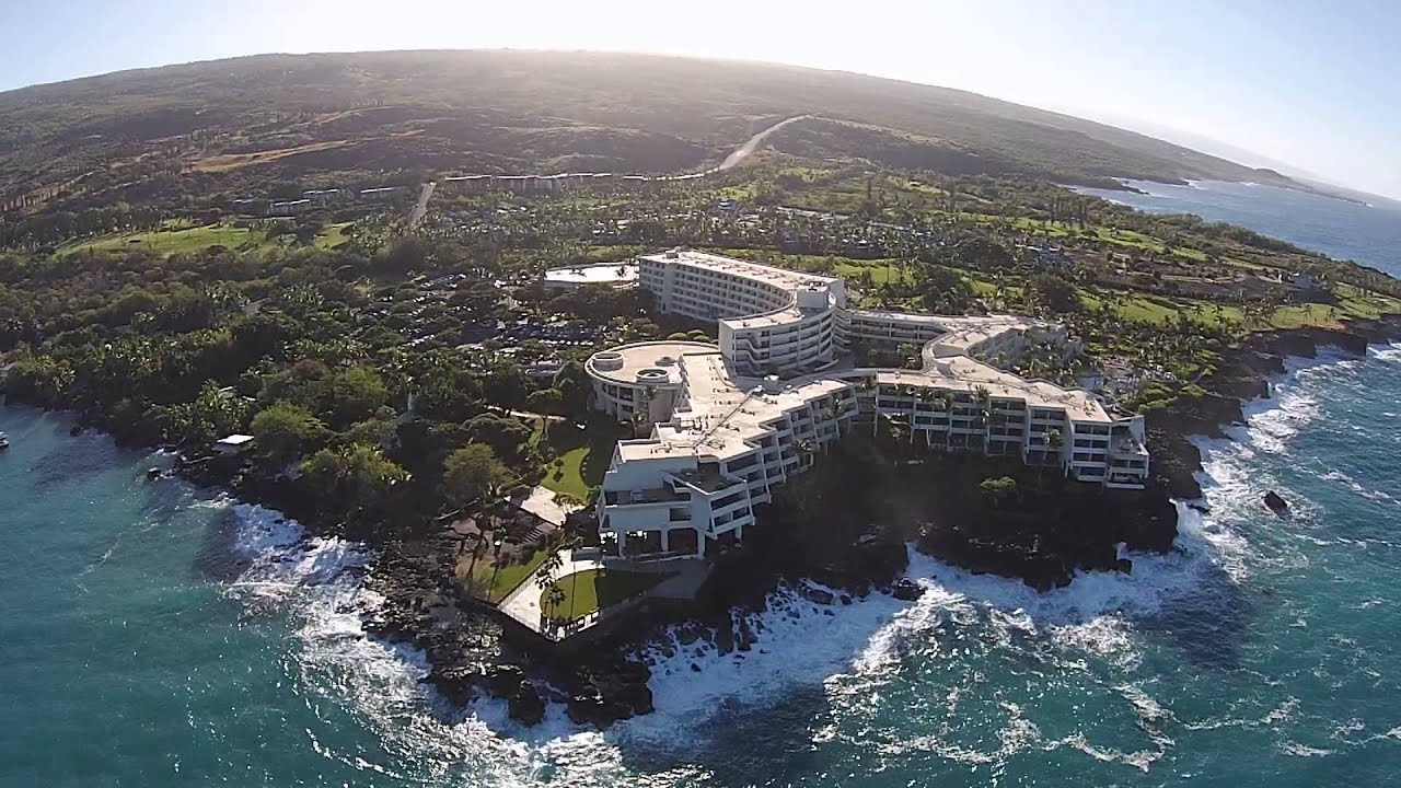 Drone Scenic Aerial View Of Sheraton Kona Resort Island Drone Scenic Aerial View Of Sheraton Kona Resort Island Hawaii