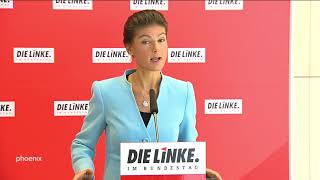 Sarah Wagenknecht Die Linke Vor Der Fraktionssitzung Der Linksfraktion Am 24.09.19