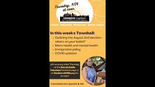 COVID313 Virtual Town Hall | What's on the August ballot?, Immigration Policy, Men's #MentalHealth