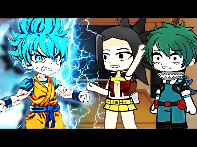 Class 1A react to Goku as Momo's Brother || Dragon Ball class=