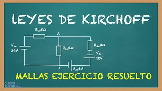 Ley de Kirchhoff Mallas.Ejercicio Resuelto: Análisis de corrientes y potencias en circuitos mallas