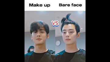 Cha Eunwoo removes the makeup and shows his bare face 💙