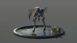 Mech concept (blender/EEVEE turtable)
