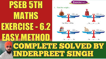 EXERCISE 6.2 PSEB 5TH MATHS CHAPTER 6 MEASUREMENT PUNJAB SCHOOL EDUCATION BOARD