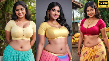 Hot Women in saree -Ai Indian beauty in Hot saree | bikini ai model #aiart #bikini