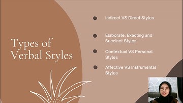 IBM536 Individual Presentation: Verbal Communication Styles