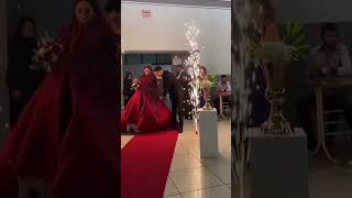 Her wedding gown caught fire 🔥 #shorts #wedding #viral