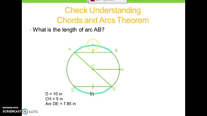 Chords and Arcs Theorem