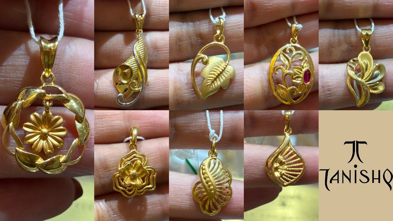 Tanishq Latest Light Weight Gold Pendant Collection 💕 || Tanishq Trendy Gold Pendant Start 0.831Mg 😱