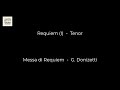 Requiem I   Tenor    Messa di Requiem   G  Donizetti
