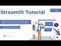 "Streamlit Tutorial for Beginners 2025 | Full Course Step-by-Step"