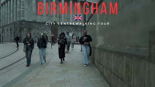 Birmingham City Centre UK Virtual Tour 4K 2024 Exploring Busy Weekend Afternoon