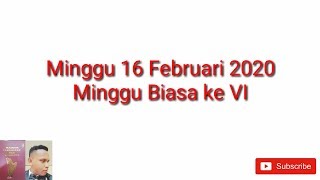 Mazmur Minggu 16 Februari 2020. Minggu Biasa ke VI. #mazmur #katholik #pemazmur