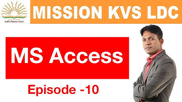 CPT Exam For KVS LDC Episode-10 |MS Access| Computer Awareness