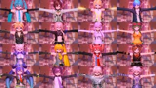 [60fps Full風 Compilation] Nostalogic -ft Project DIVA PC Characters