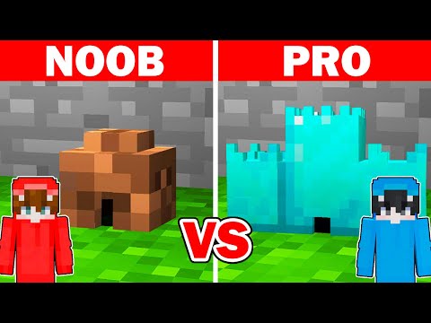 Minecraft NOOB vs PRO: La BASE MÁS DIMINUTA en RETO DE CONSTRUCCIÓN