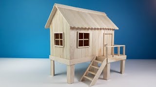 How To Make Popsicle Stick House Easy by Ai Creative 844,372 views 4 years ago 10 minutes, 36 seconds