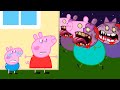 Daddy pig turn into zombies  peppa pig sad story  peppa pig funny animation