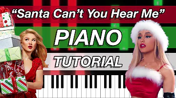 “Santa, Can’t You Hear Me” Ariana Grande & Kelly Clarkson | (EASY) Piano Tutorial | chords + melody