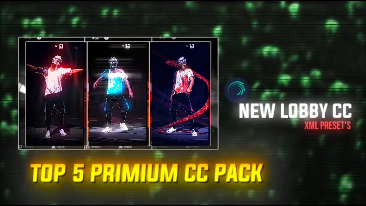 TOP 5 BEST CC + XML 👀 | FREE FIRE CC PACK 🤯 | FF LOBBY CC PACK 💫 ...