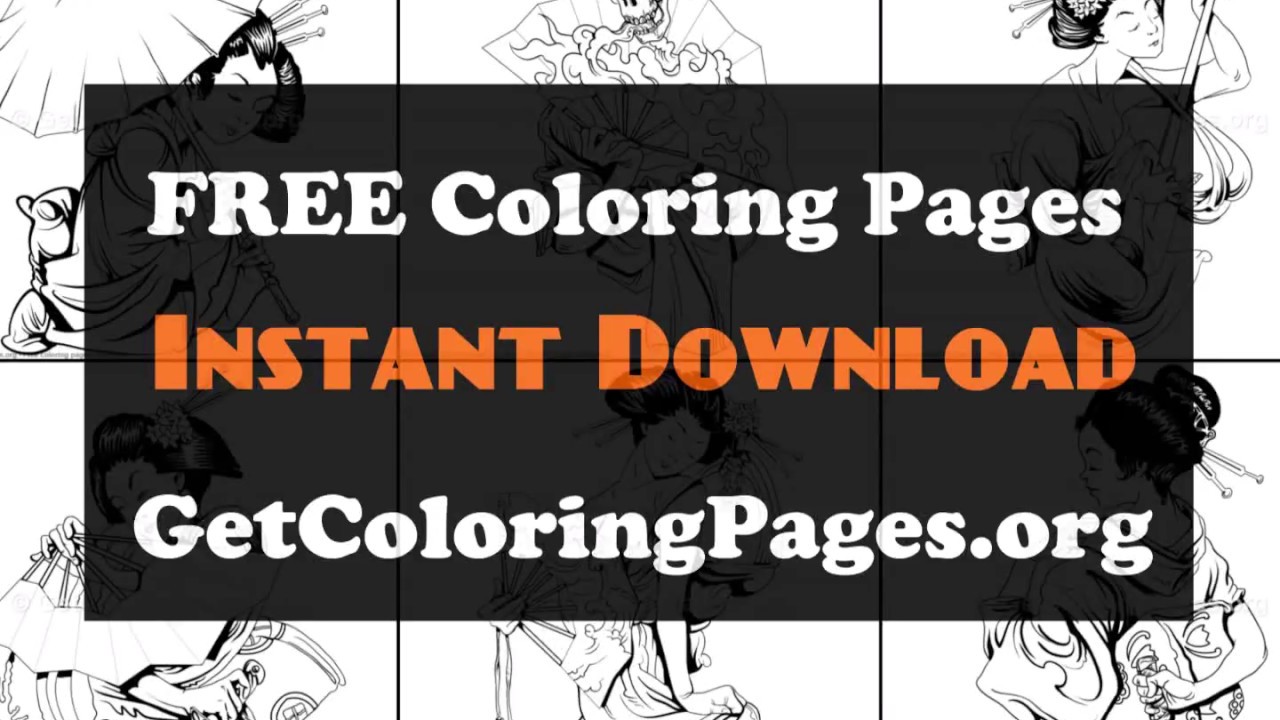 Printable japanese coloring pages - YouTube